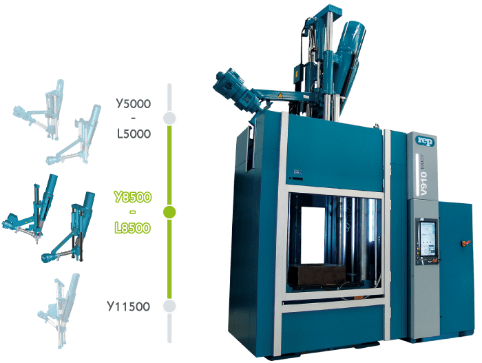 moldeadora por inyección de caucho V910 (Y8500-L8500) |moldeo de caucho de gran tamaño|gran capacidad de inyección