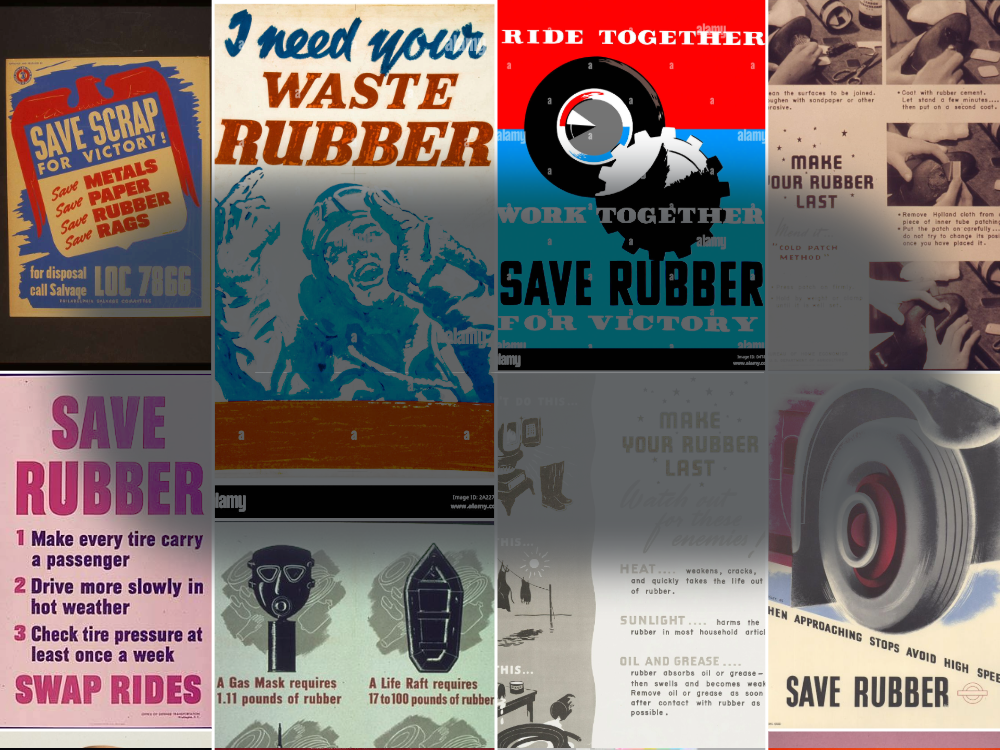 Campañas históricas de ahorro de caucho